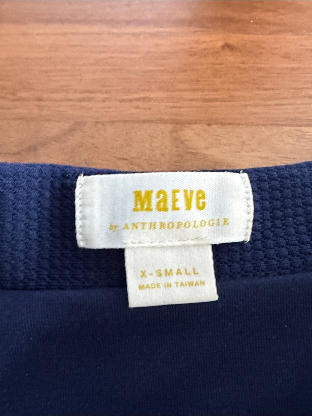 Maeve Anthropologie Women’s Navy A-Line Knit Skirt - Picture 3 of 7